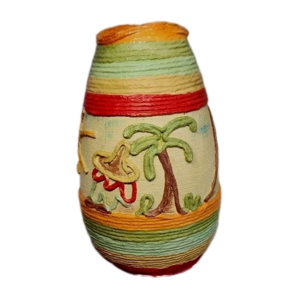 Mexican Hand Made Pottery Folk Art vase Southwest Arizona Style Vase Holland Co